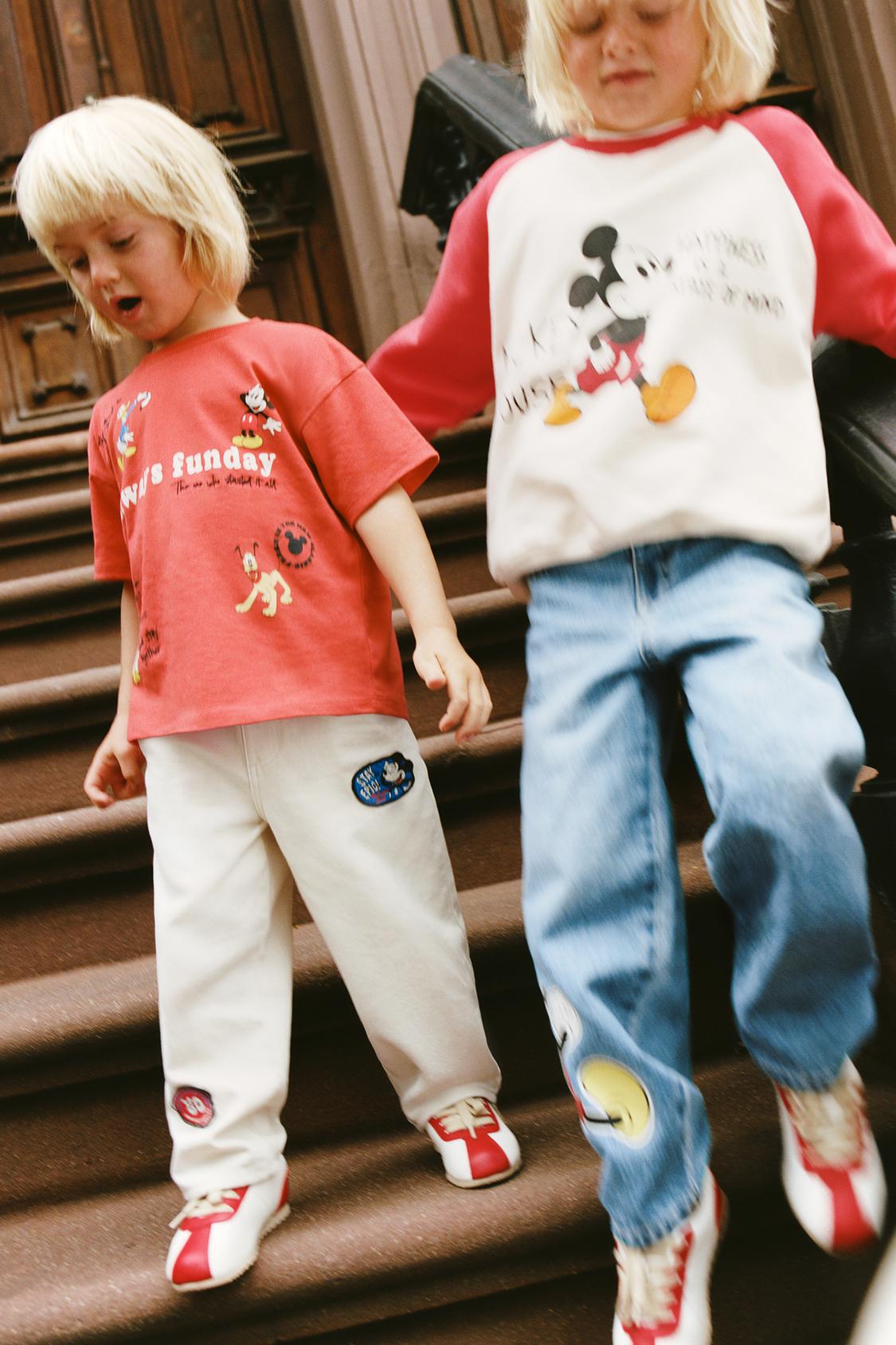 Jeans baggy mickey mouse