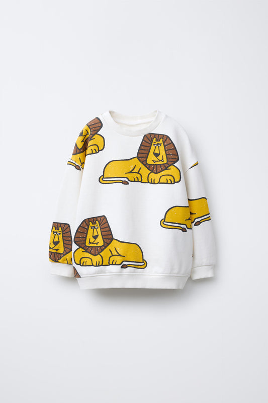 Sudadera estampado leones