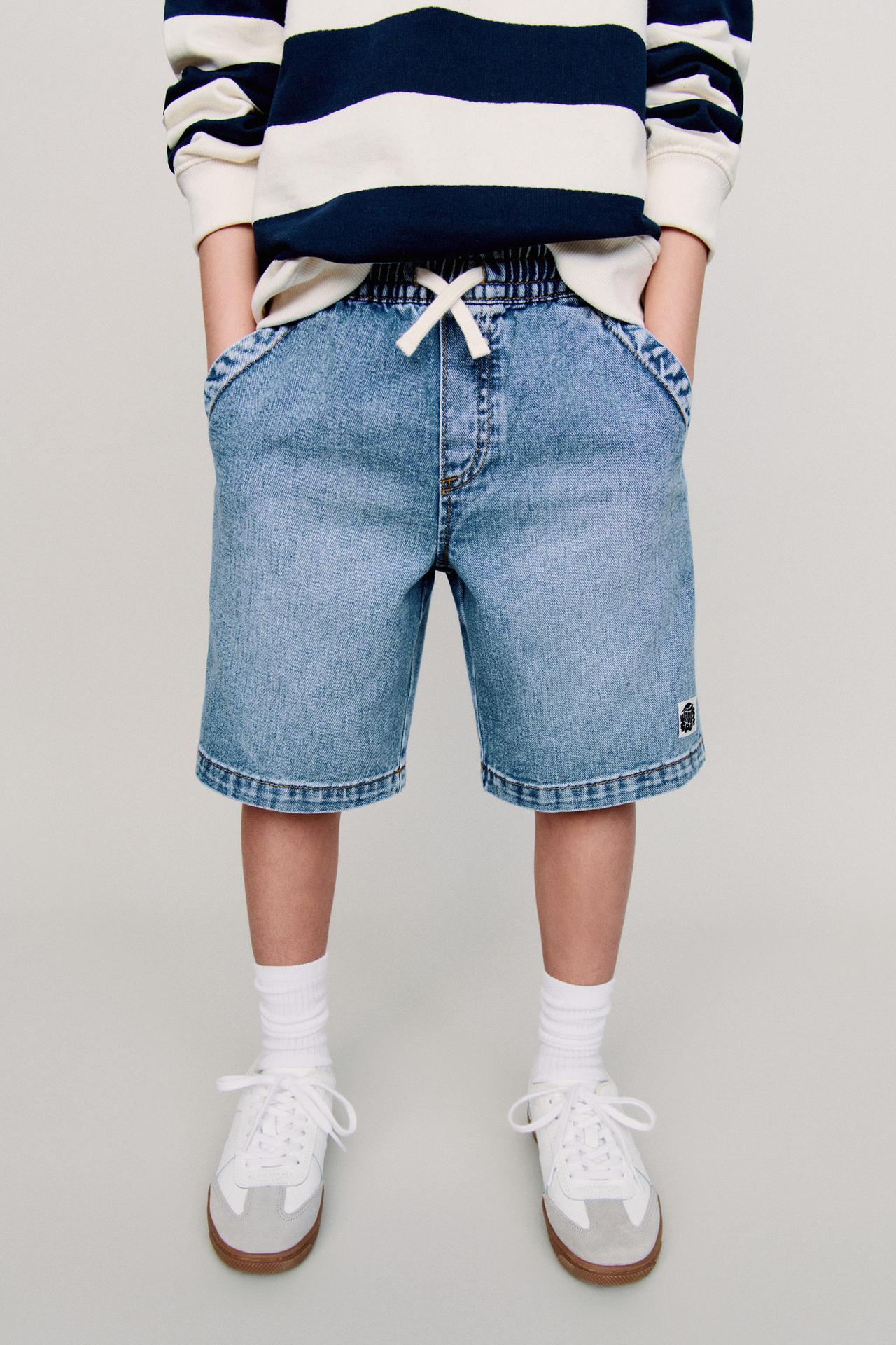 Short jean con cordon ajustable