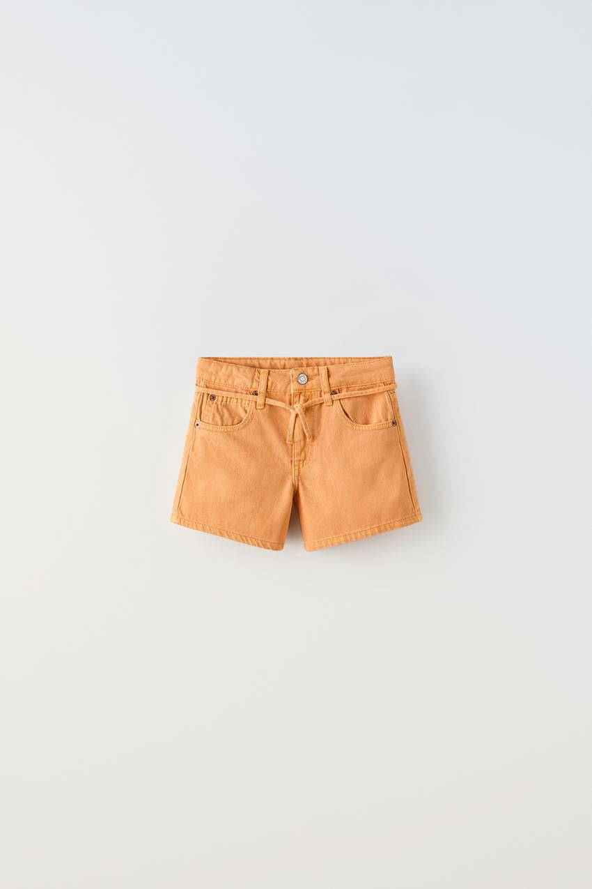 Short jean cordon