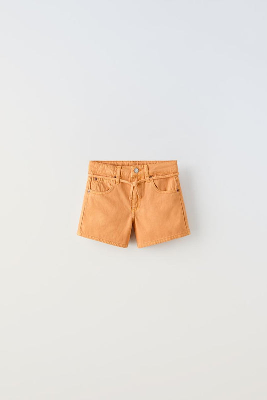 Short jean cordon