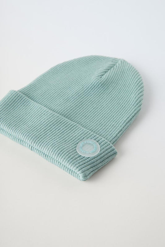 Gorro algodon verde agua