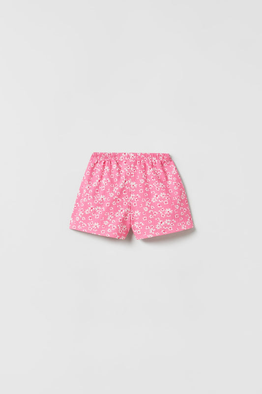 Short falda flores