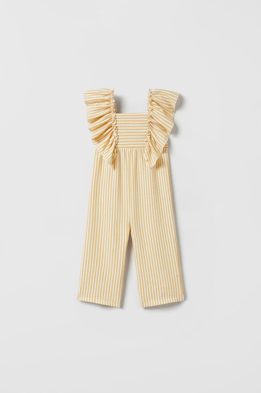 Enterizo rayas con volantes