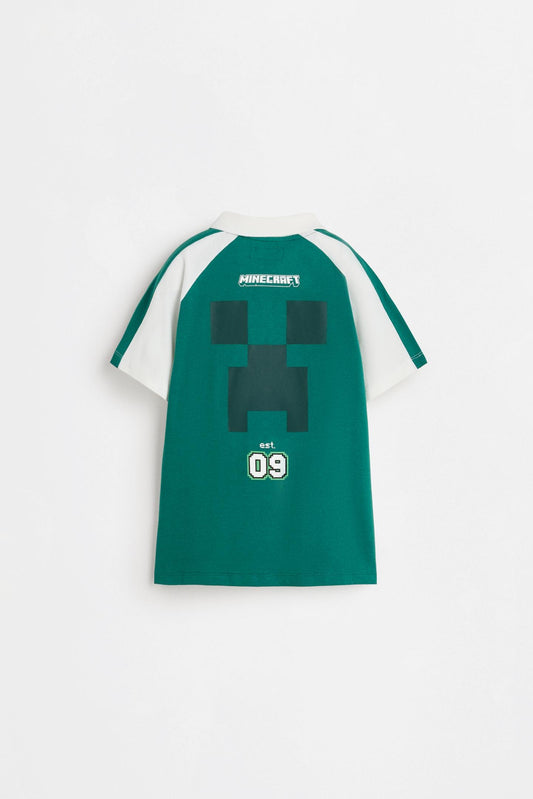 Polo minecraft manga corta