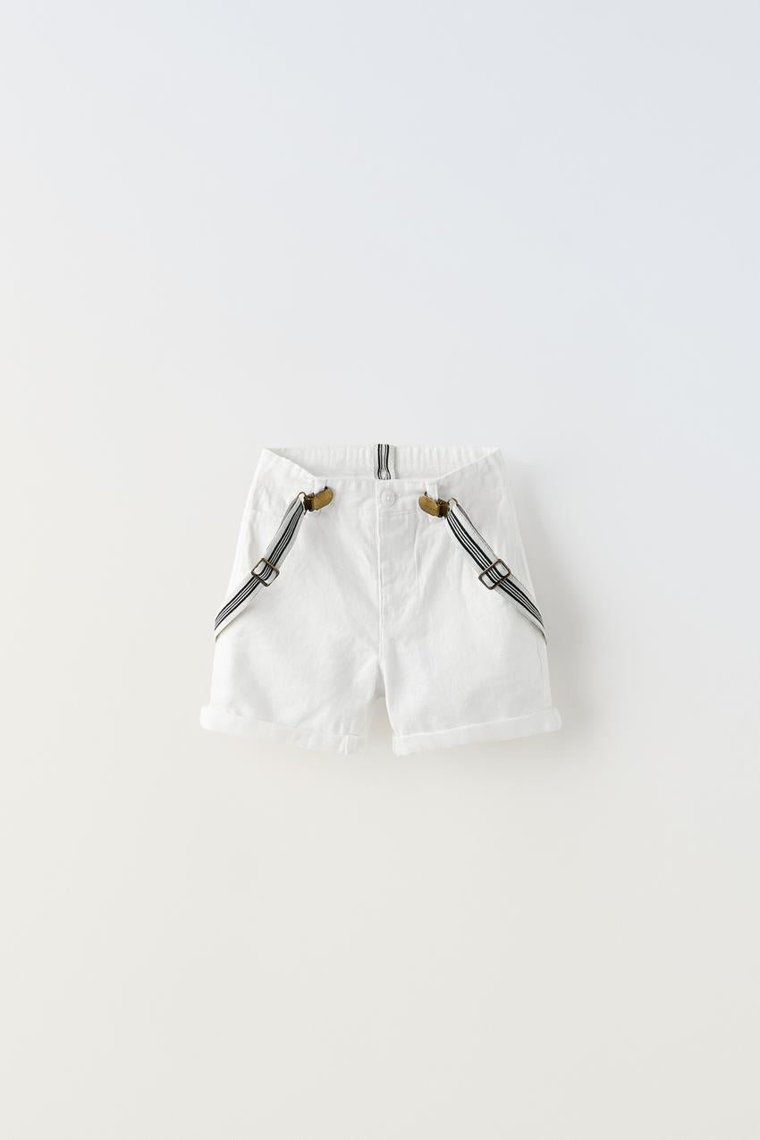 Short blanco con suspensor