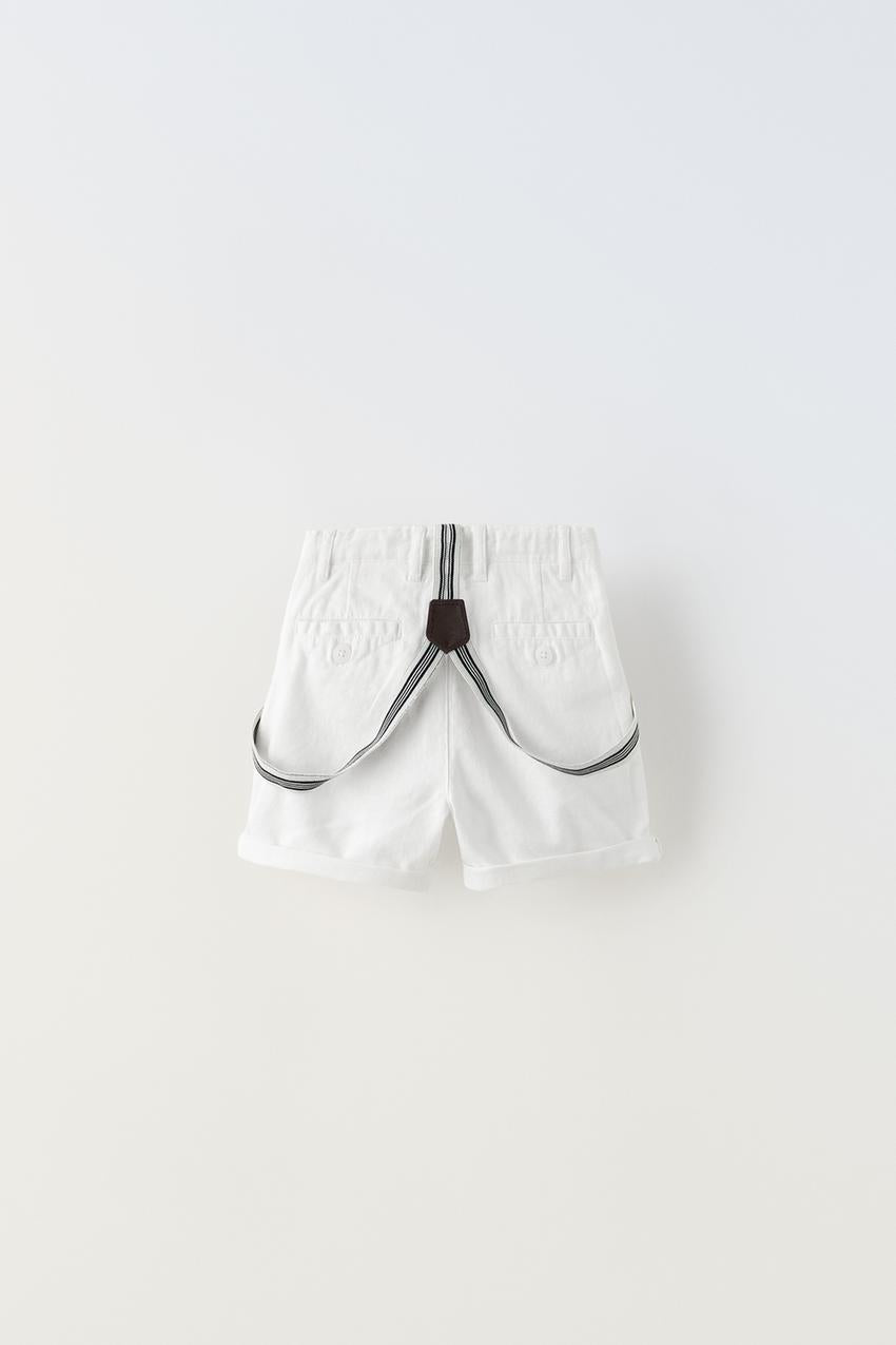 Short blanco con suspensor