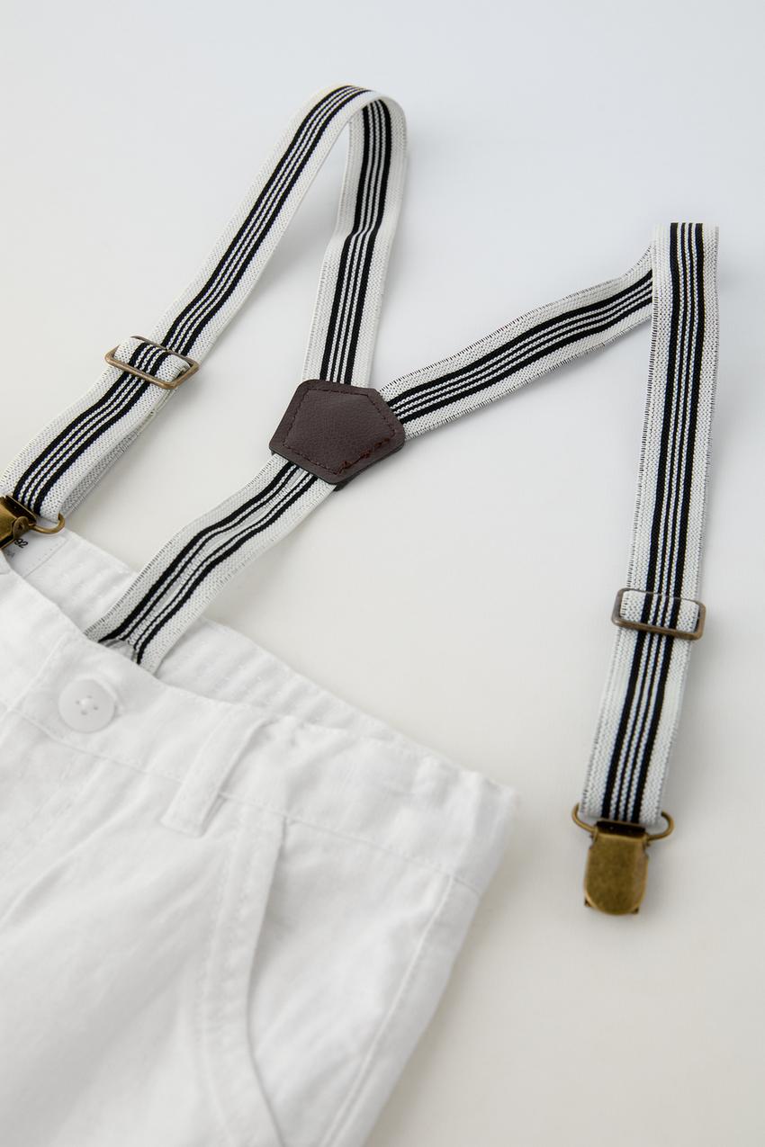 Short blanco con suspensor