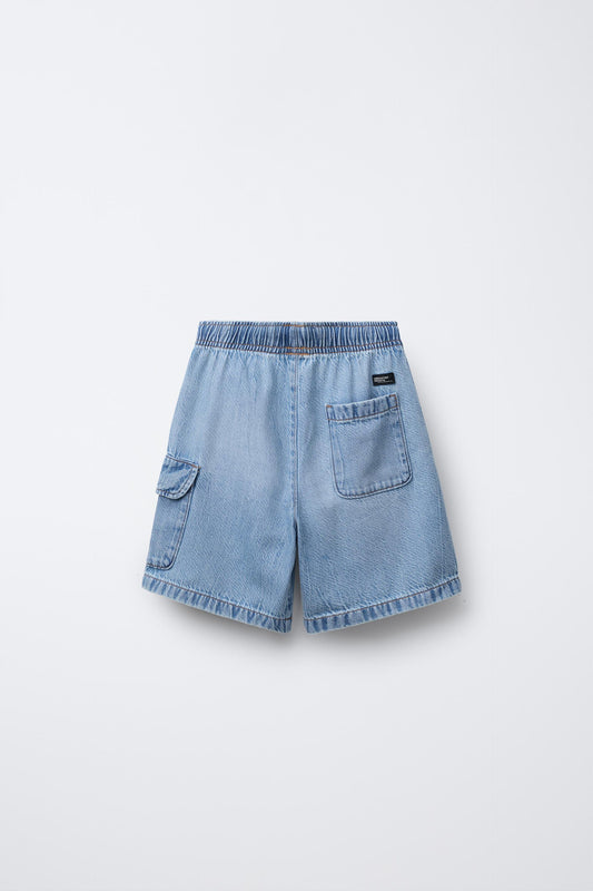 Short jean cargo loose