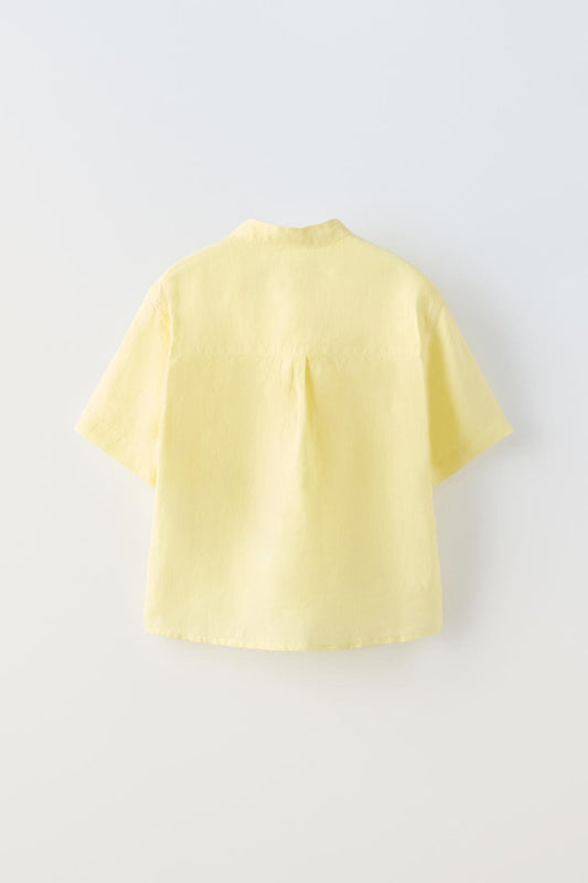 Camisa lino amarilla