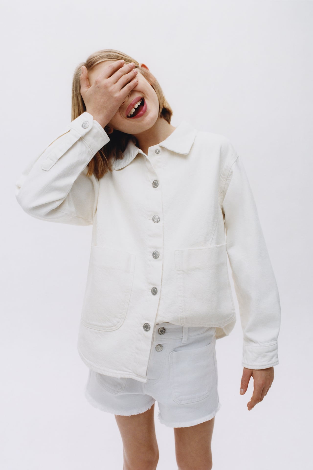 Short jean marine blanca