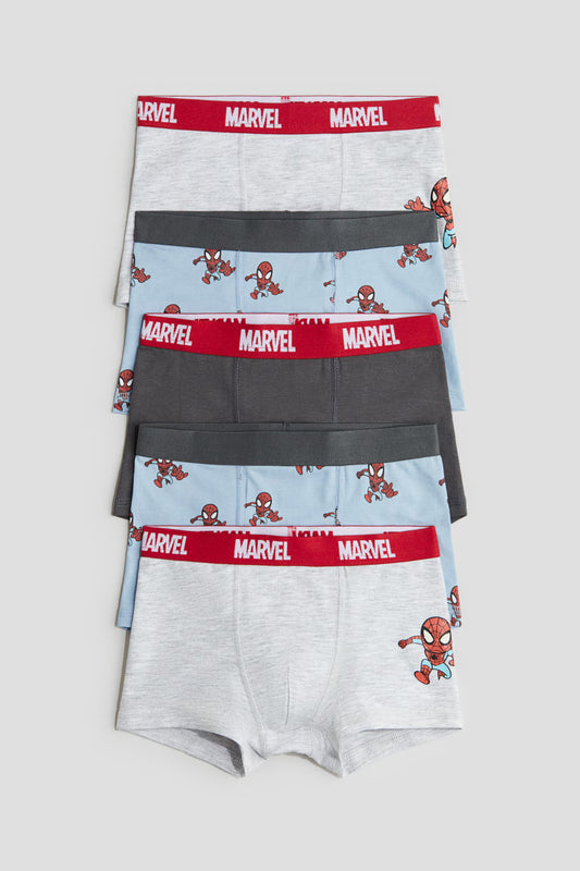 Pack de 5 boxer spiderman