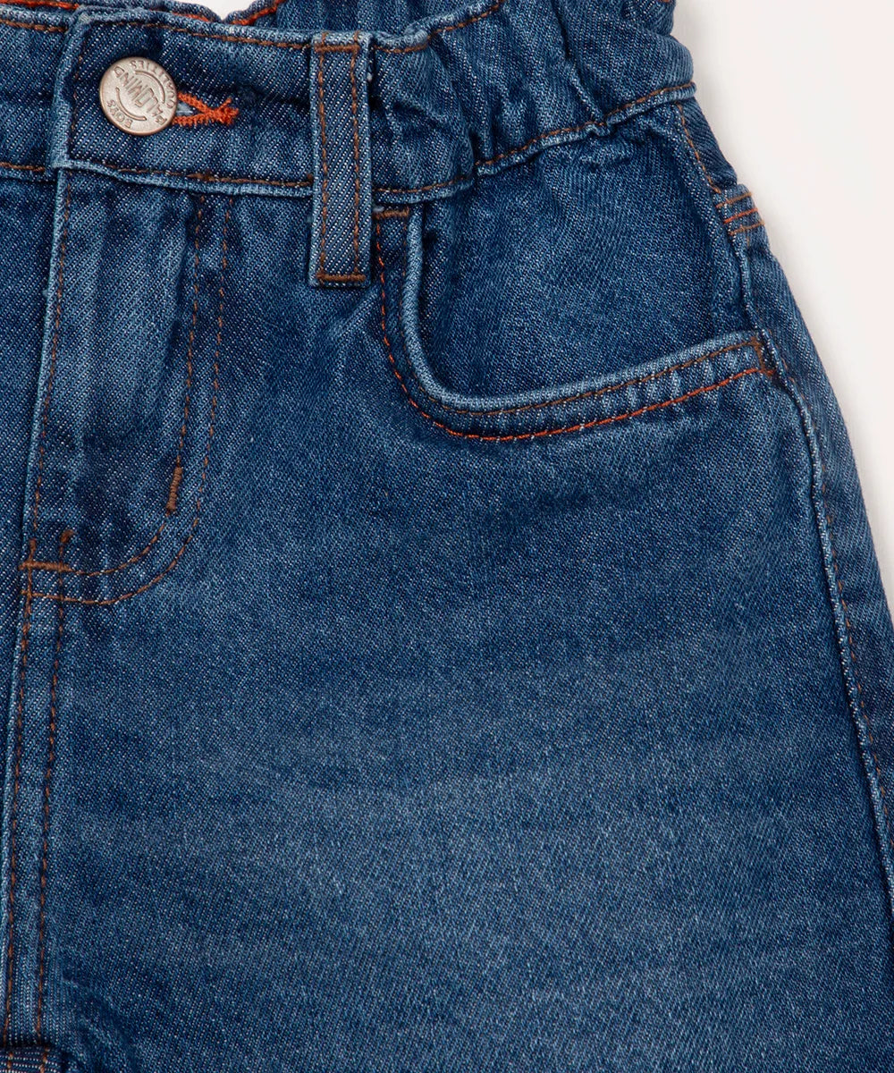 Short jean azul