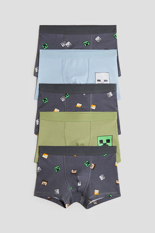 Pack de 5 boxer Minecraf