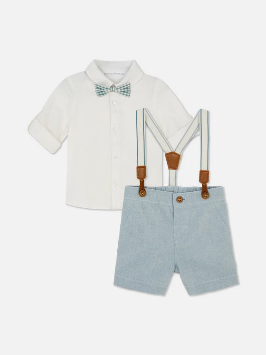 Conjunto con suspensor y corbata