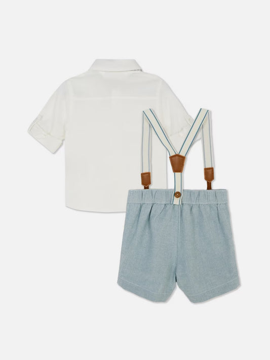 Conjunto con suspensor y corbata