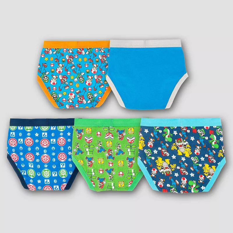 Pack de 5 calzoncillos super mario