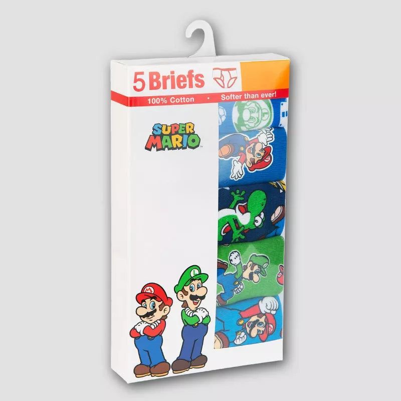 Pack de 5 calzoncillos super mario