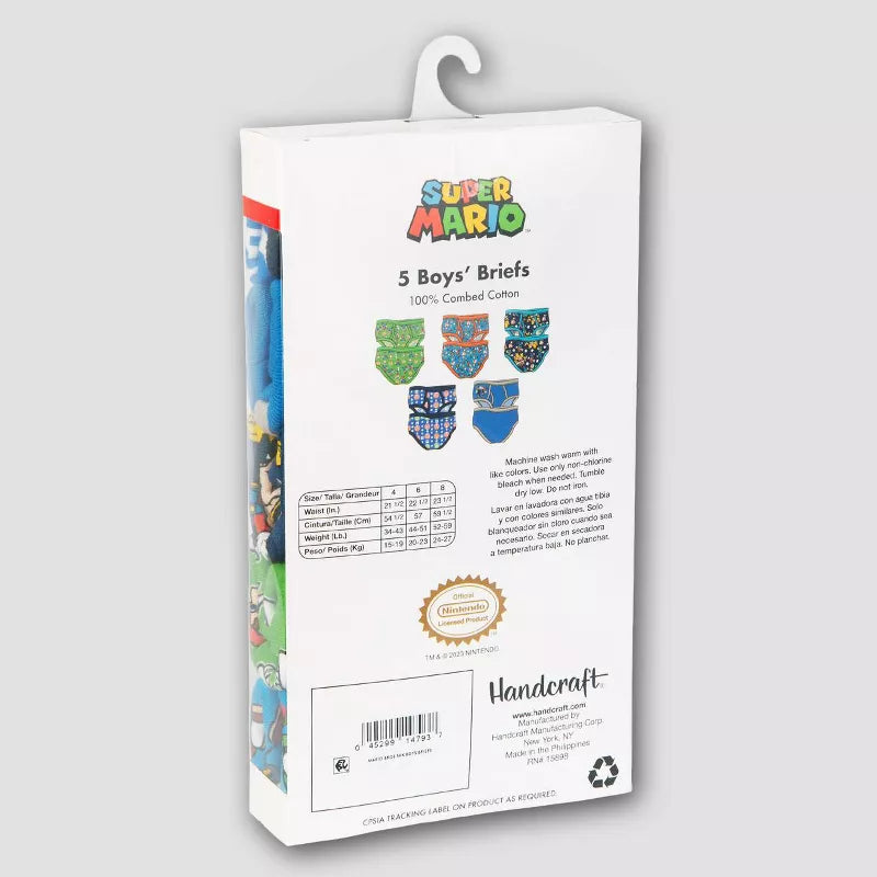 Pack de 5 calzoncillos super mario