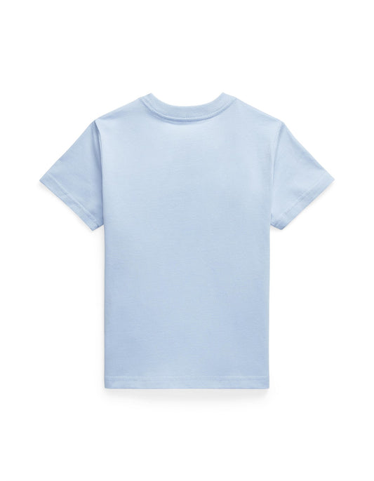 Polera con cuello ralph lauren celeste