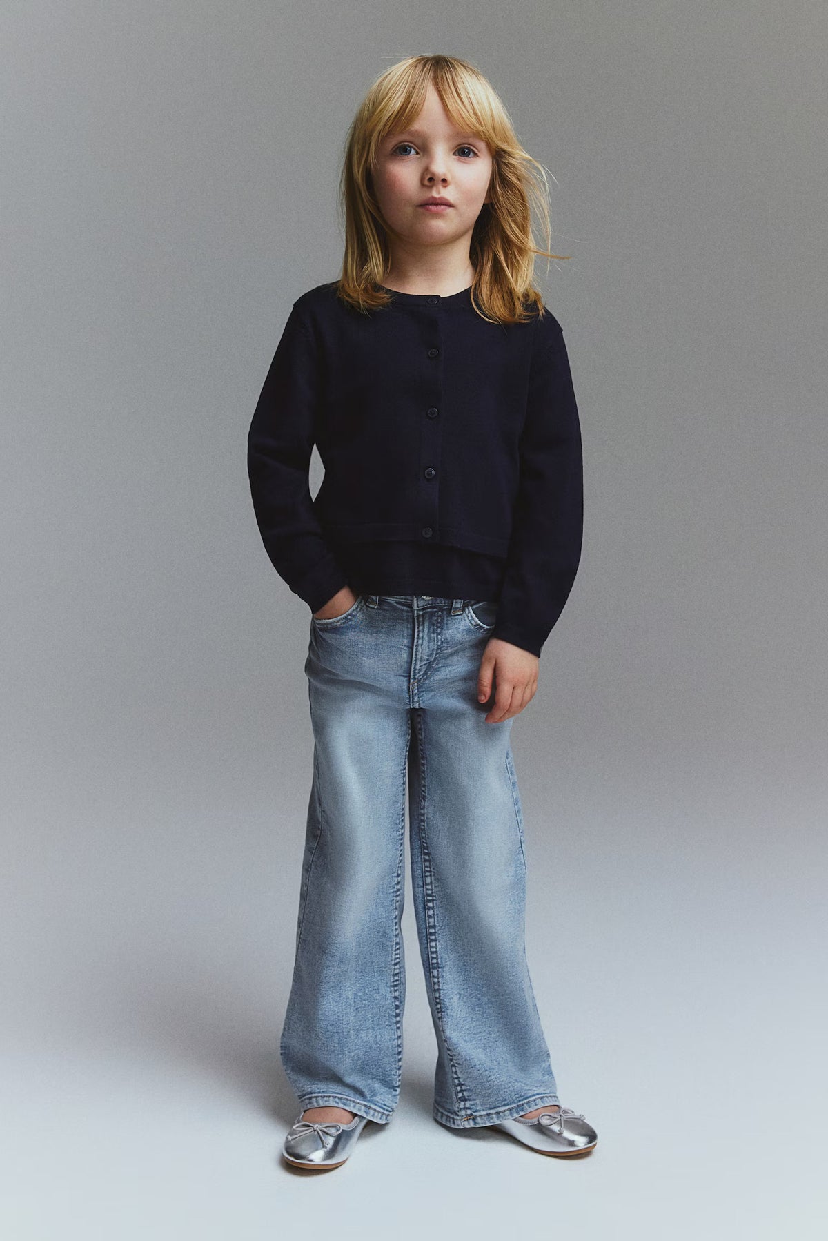 Pantalon jean superstretch wide leg
