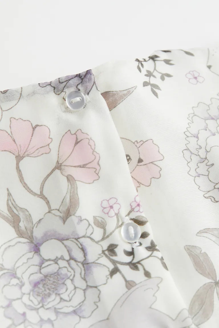 Vestido crema estampado