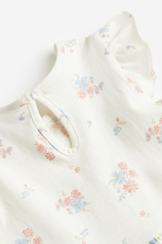 Vestido con volantes floral