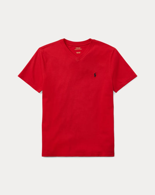 polera cuello en v roja