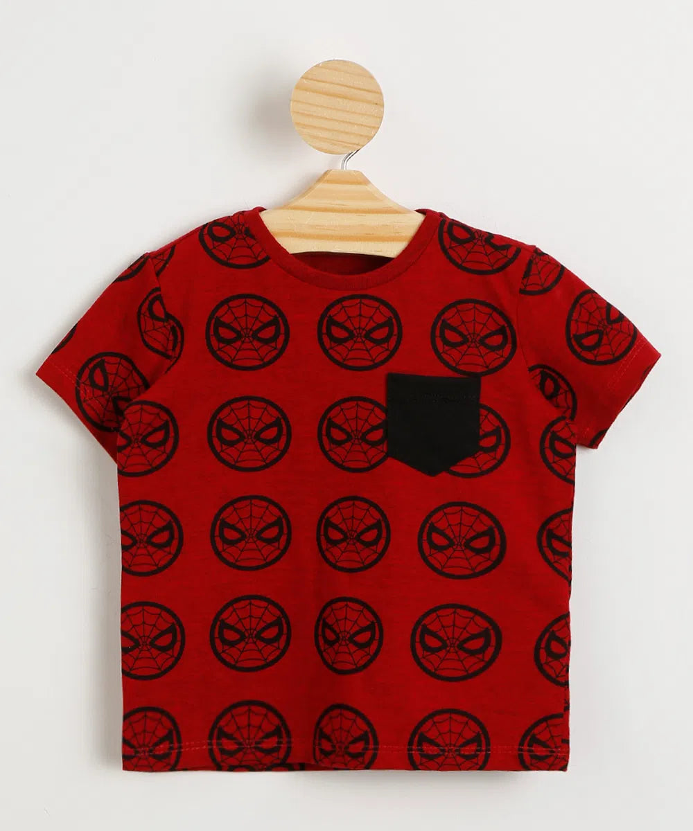 Polera spiderman con bolsillo