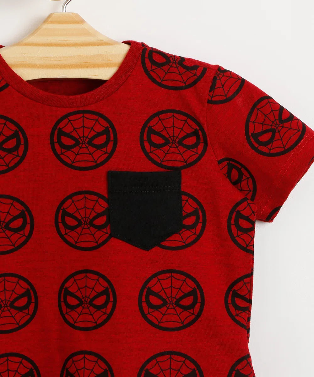 Polera spiderman con bolsillo