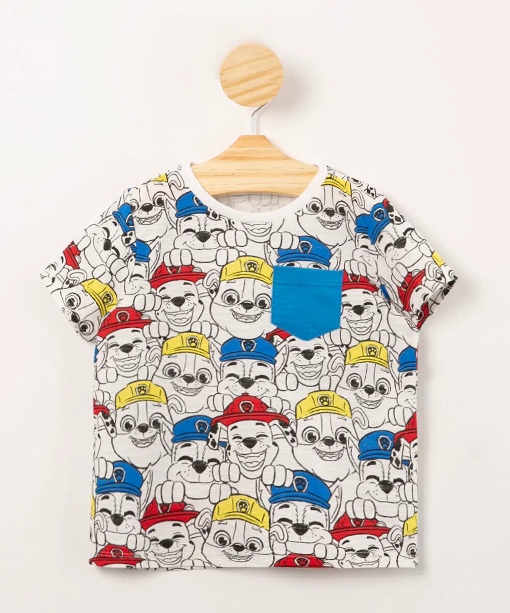 Polera paw patrol con bolsillo