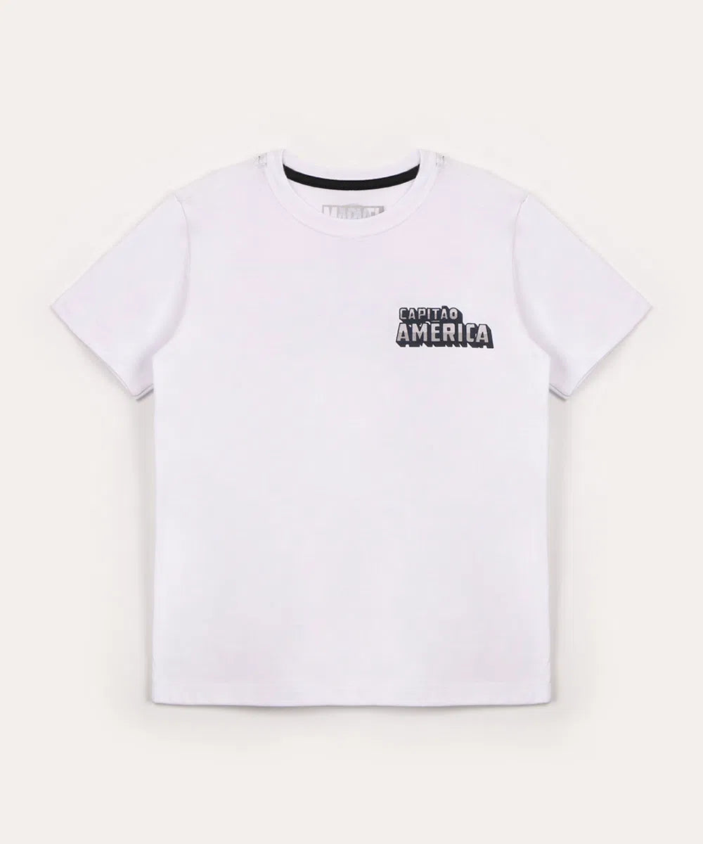 Polera capitan america blanca