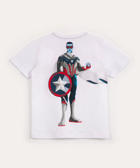 Polera capitan america blanca