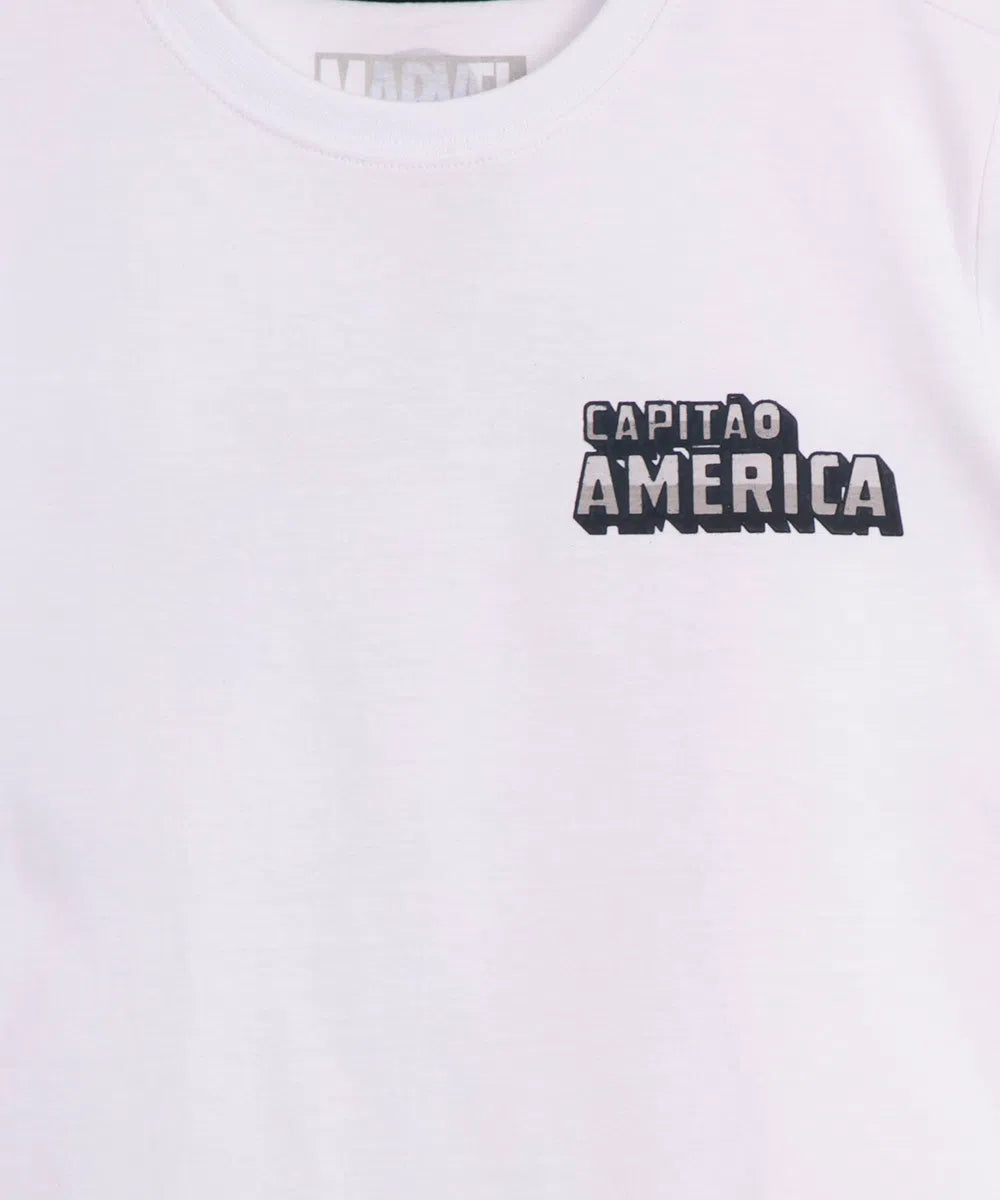 Polera capitan america blanca