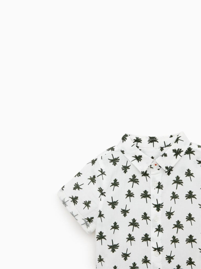 Camisa estampado palmera
