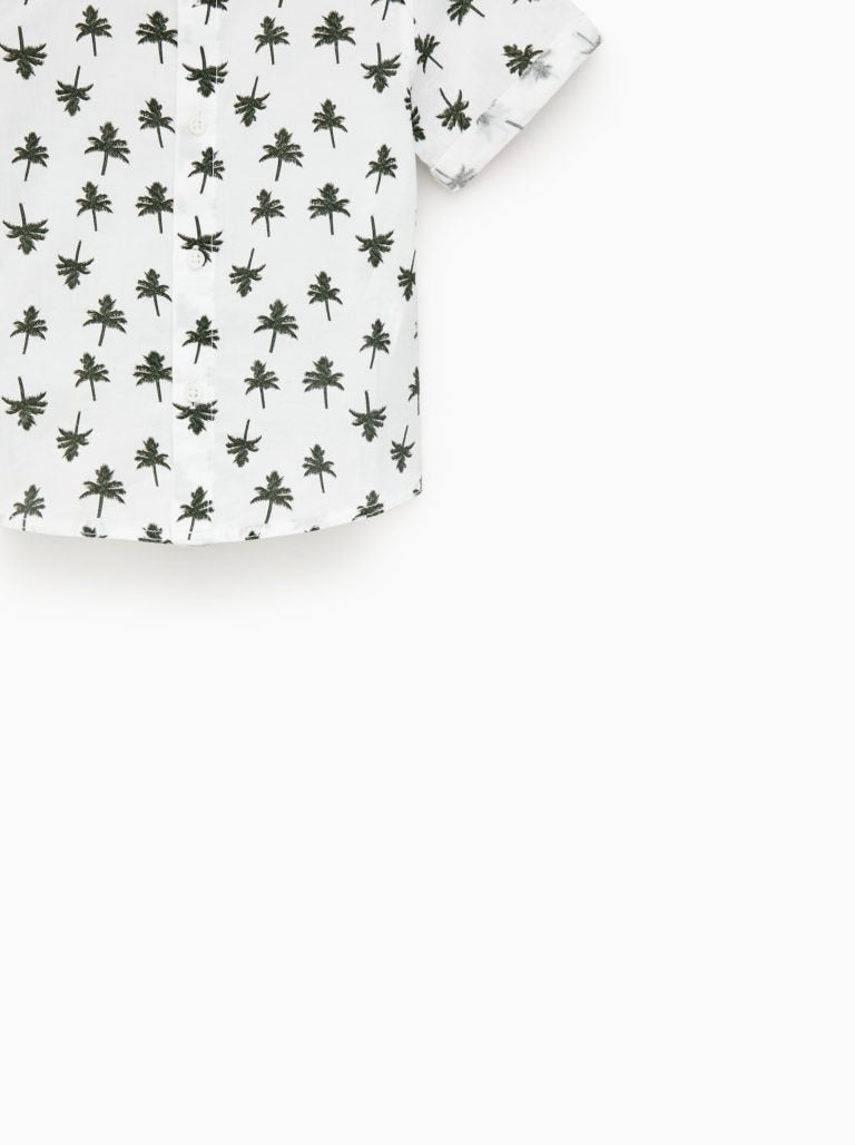 Camisa estampado palmera