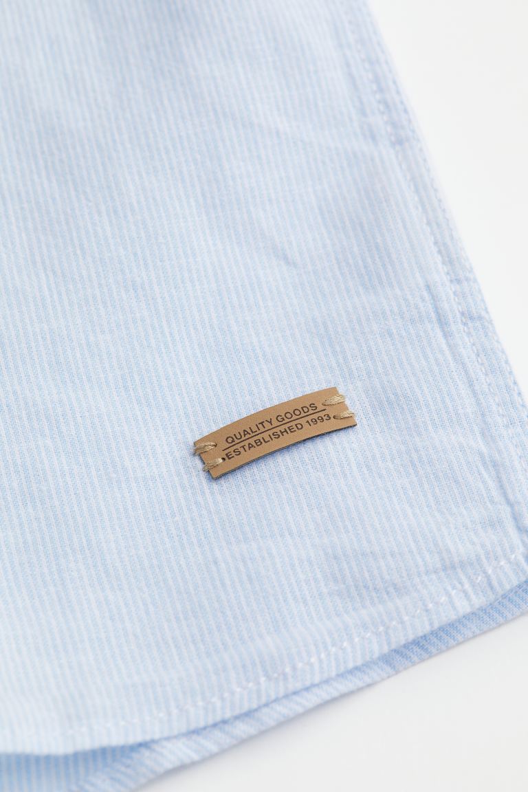 Camisa cuello cadete manga corta