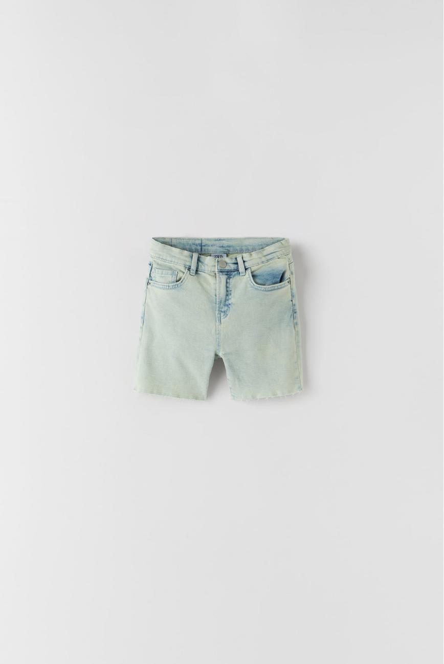 Bermuda denim acid green wash