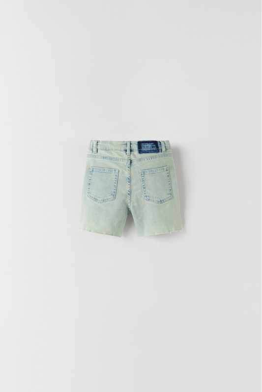 Bermuda denim acid green wash