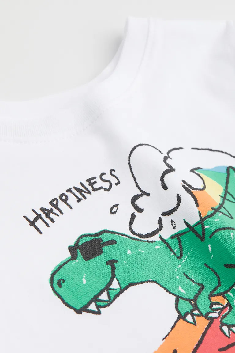 Polera con estampado dinosaurio