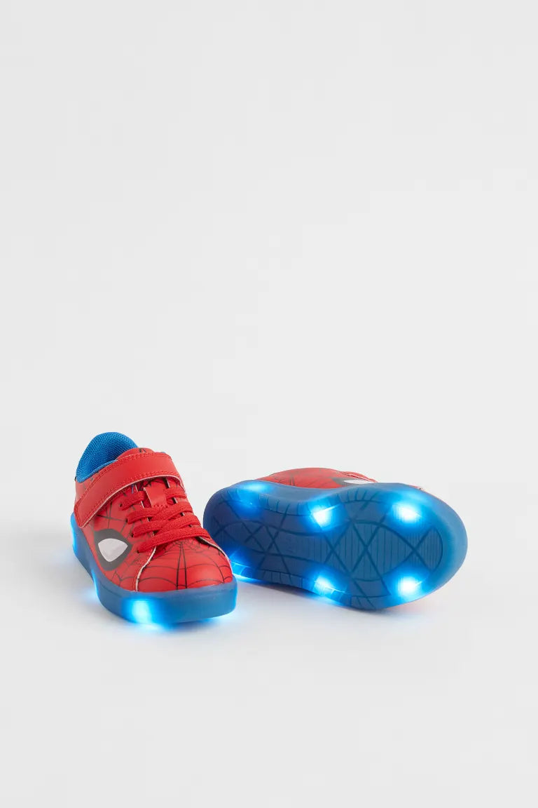 Zapato spiderman con luces