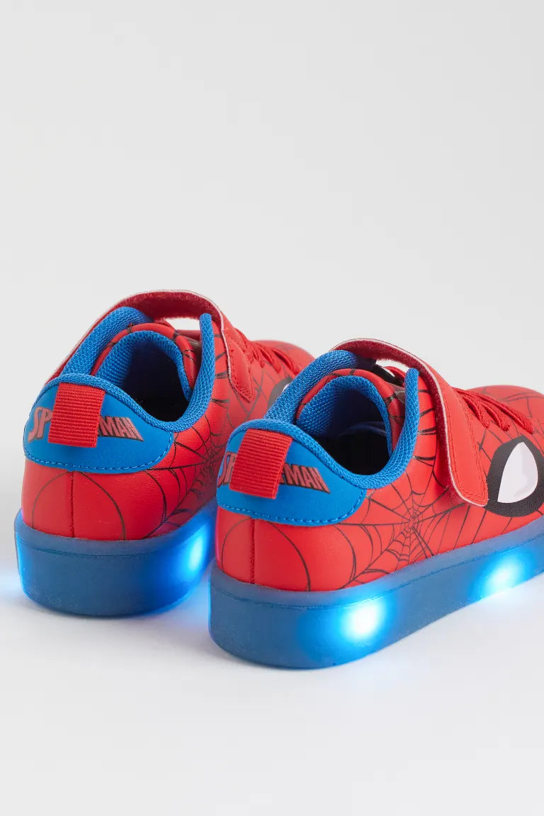 Zapato spiderman con luces