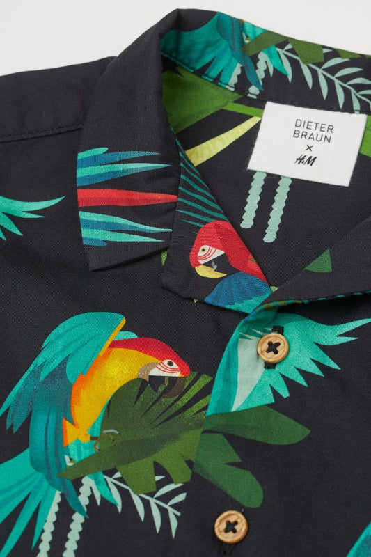 Camisa estampada pajaros