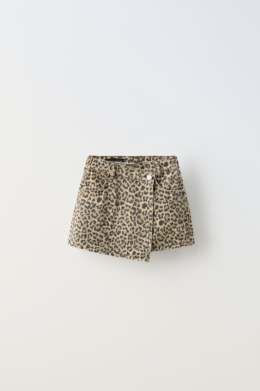 Short falda animal print