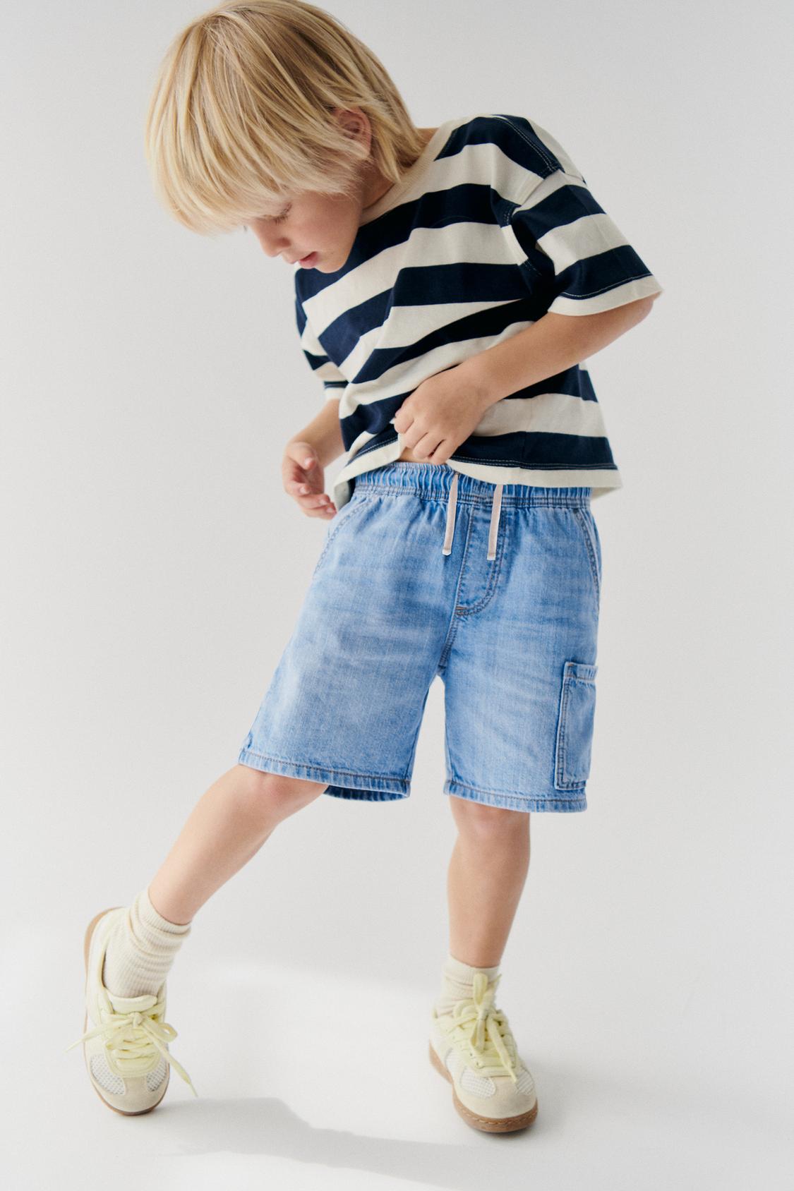 Short jean bolsillo delantero