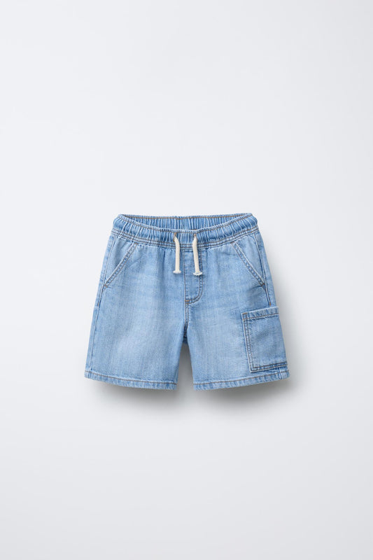 Short jean bolsillo delantero
