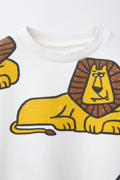 Sudadera estampado leones