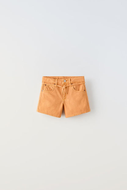 Short jean cordon