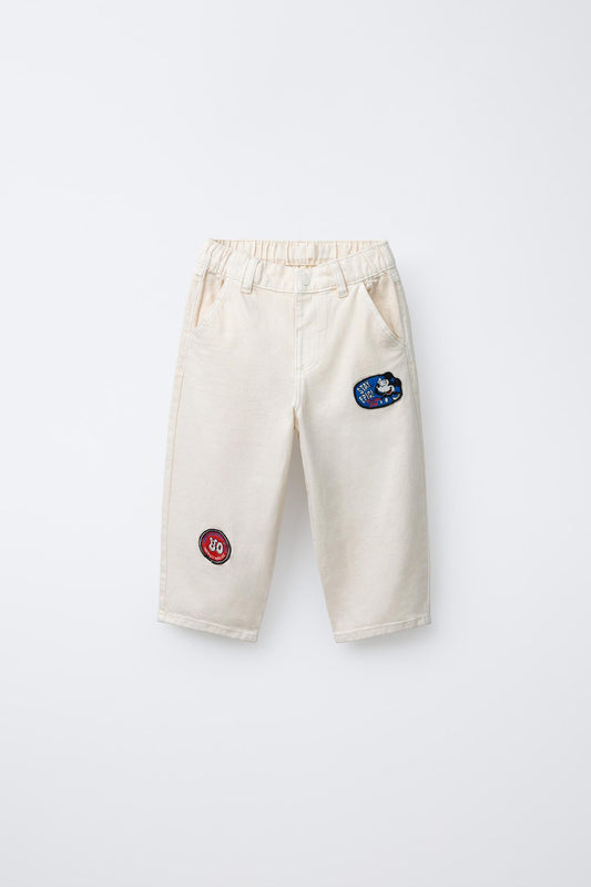 Pantalon sarga baggy mickey mouse