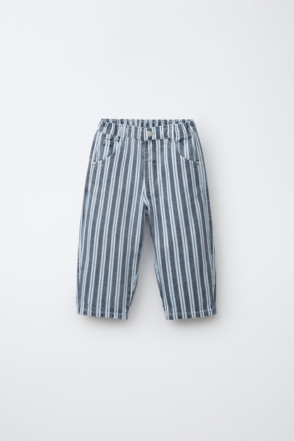 Pantalon jean baggy rayas